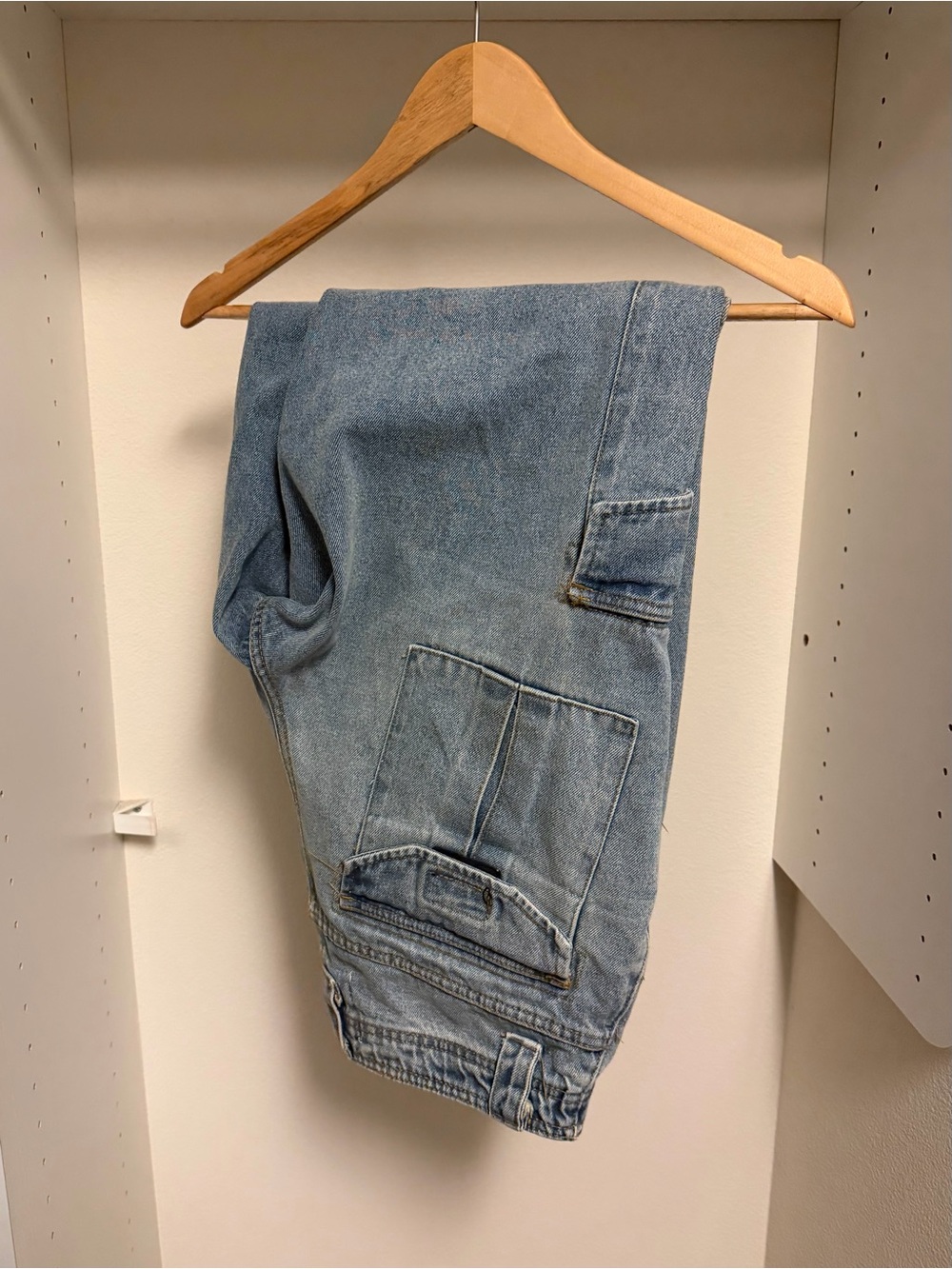 Worn Once! | Urban Outfitters Light Wash Baggy Cargo Jeans